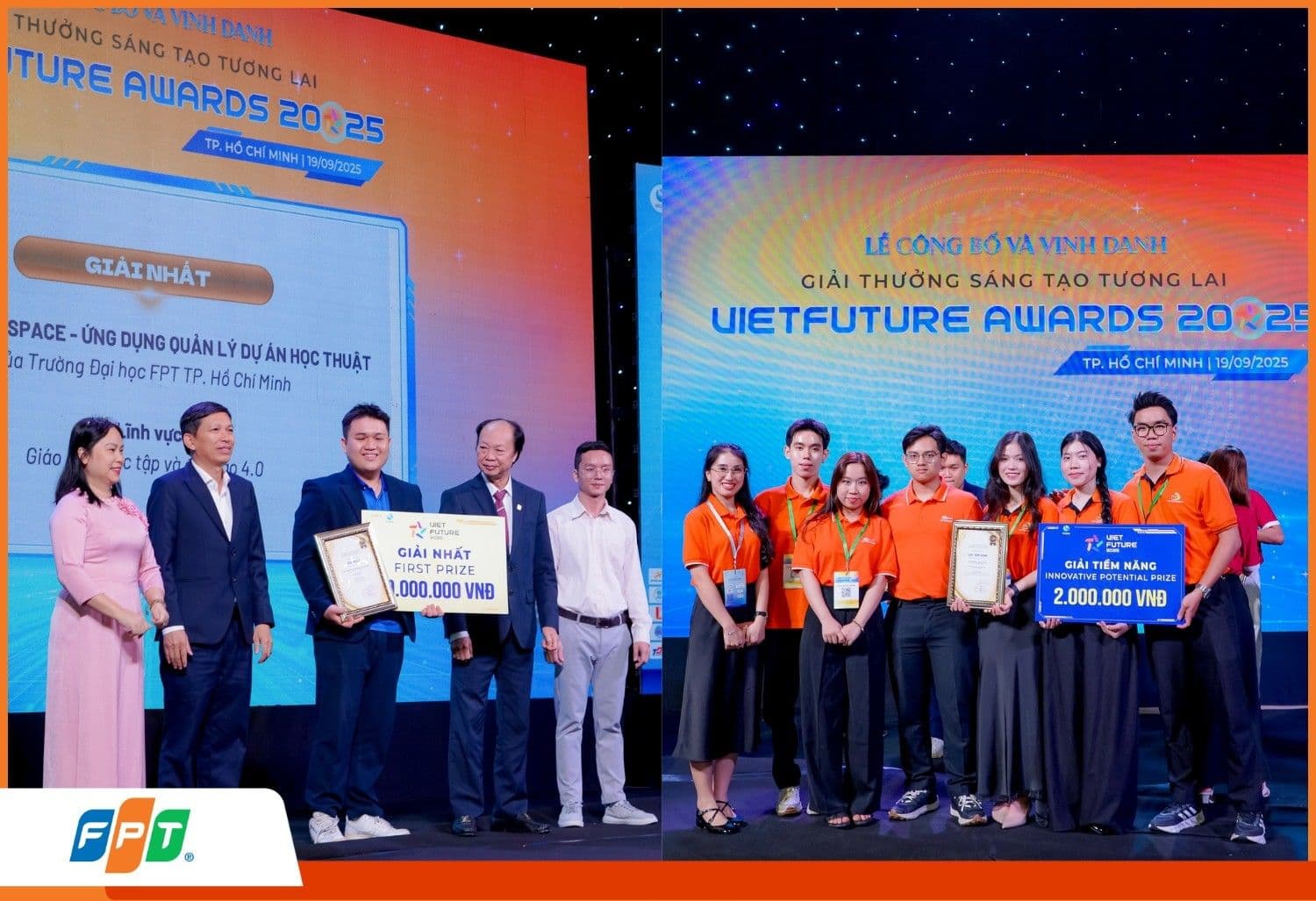Sinh viên trường Đại học FPT vững bước trên bản đồ khởi nghiệp Việt Nam tại VietFuture Awards 2025